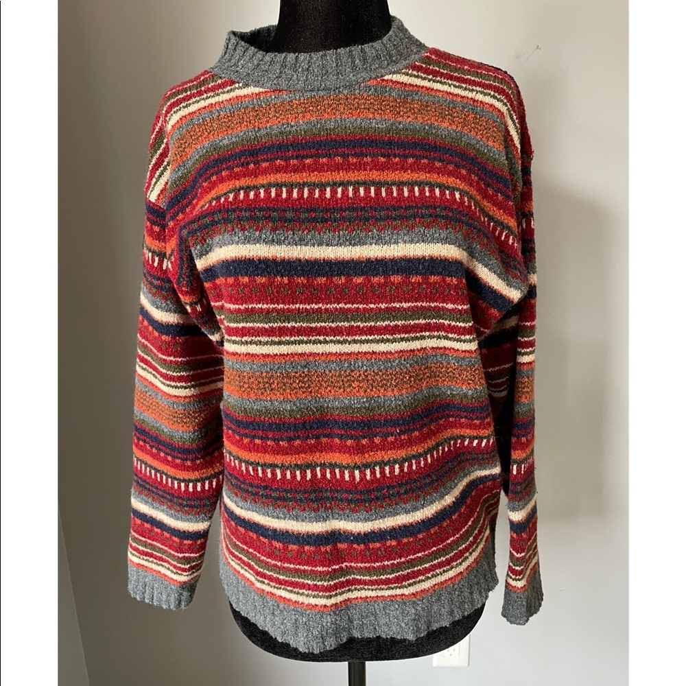 Vintage Striped Knit Sweater (S)